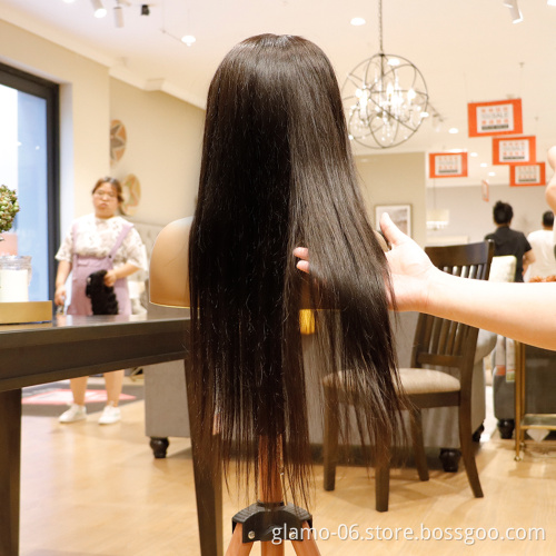 180% Density Human Lace Front Wigs, 10A Grade Silky Straight Pre Plucked 13x4 13x6 Transparent Frontal Raw Indian Hair Wig